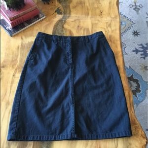 Eddie Bauer Twill Black Skirt